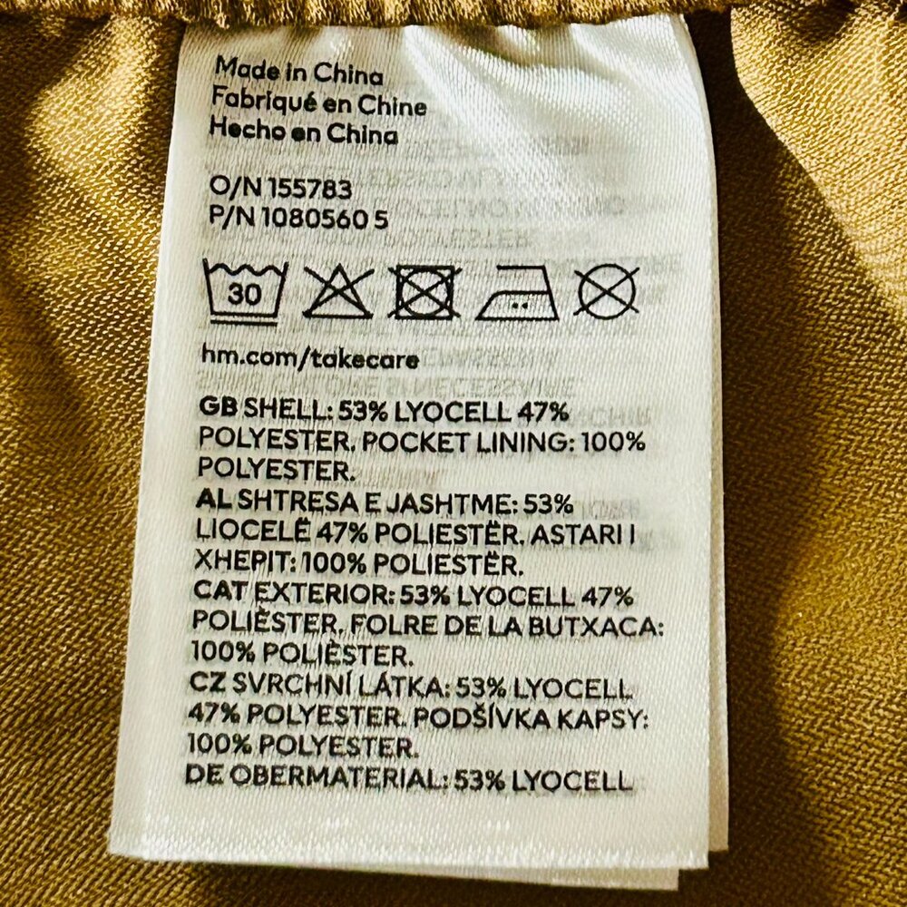 H&M Flowy Pull on Shorts in Golden Wheat Size L (NWT) - Picture 4 of 6
